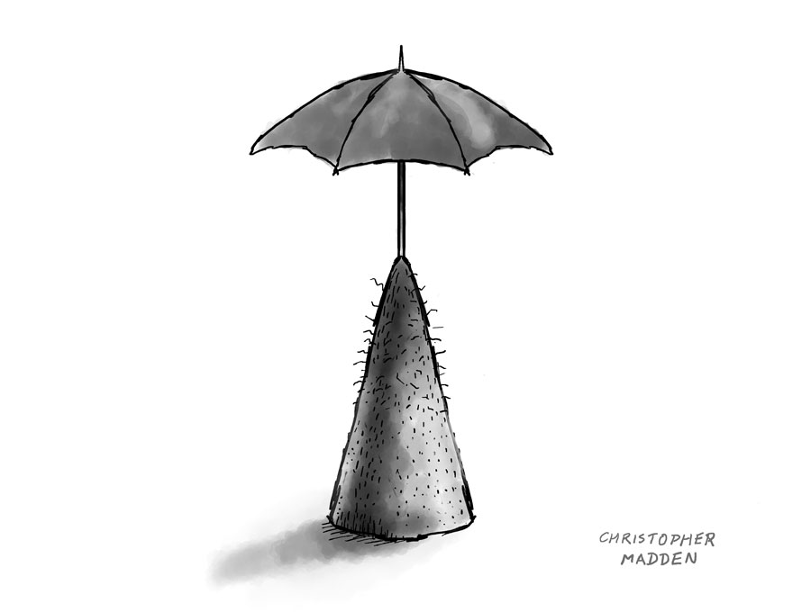 contemporary art umbrella drawing