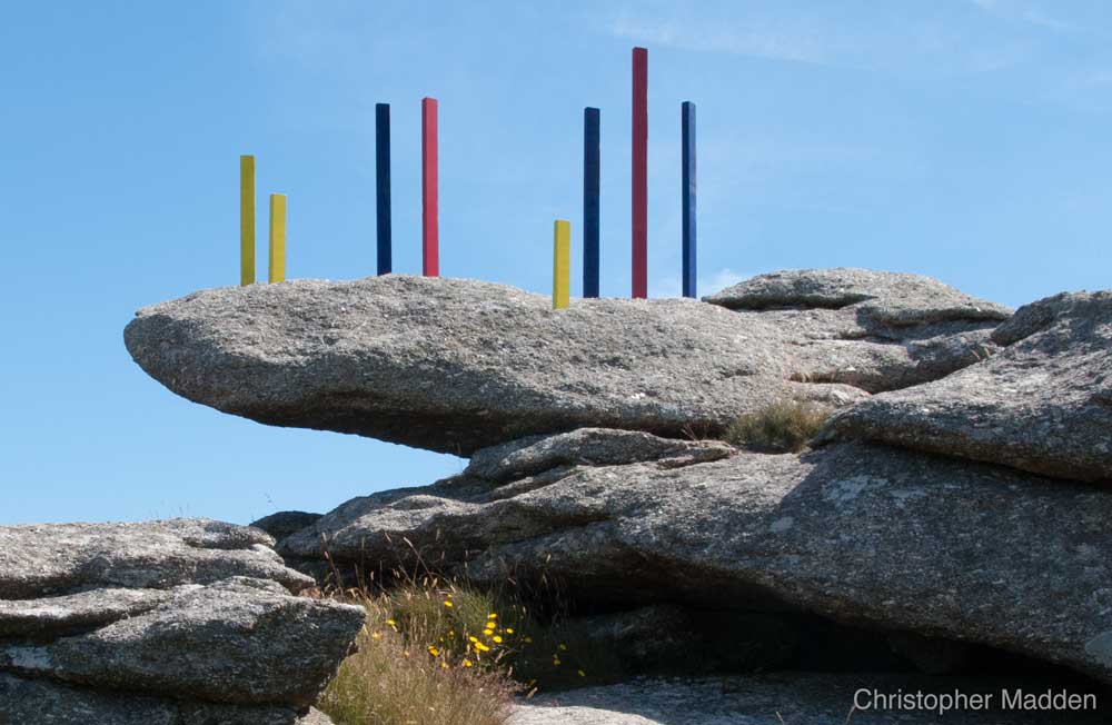 Art in the landscape - coloured posts