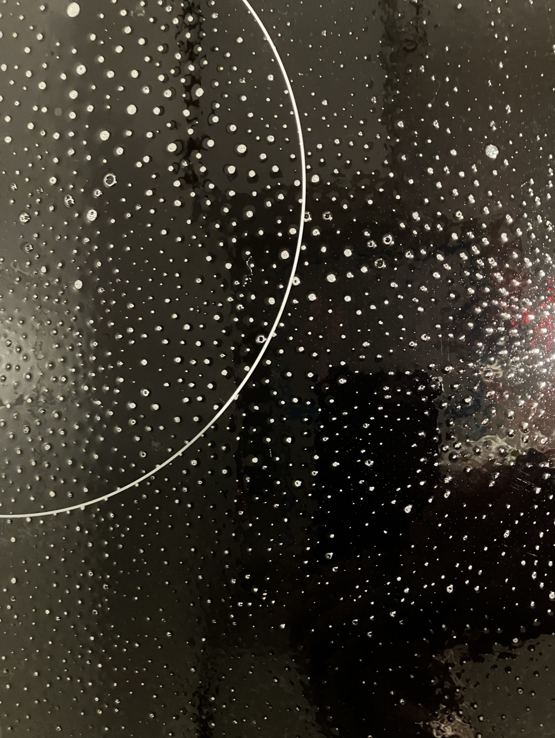 Photograph of a kitchen hob resembling stars in the sky