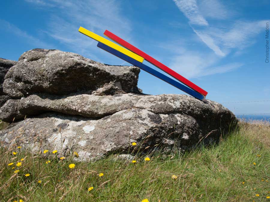 Zennor Hill coloured wood sculpture