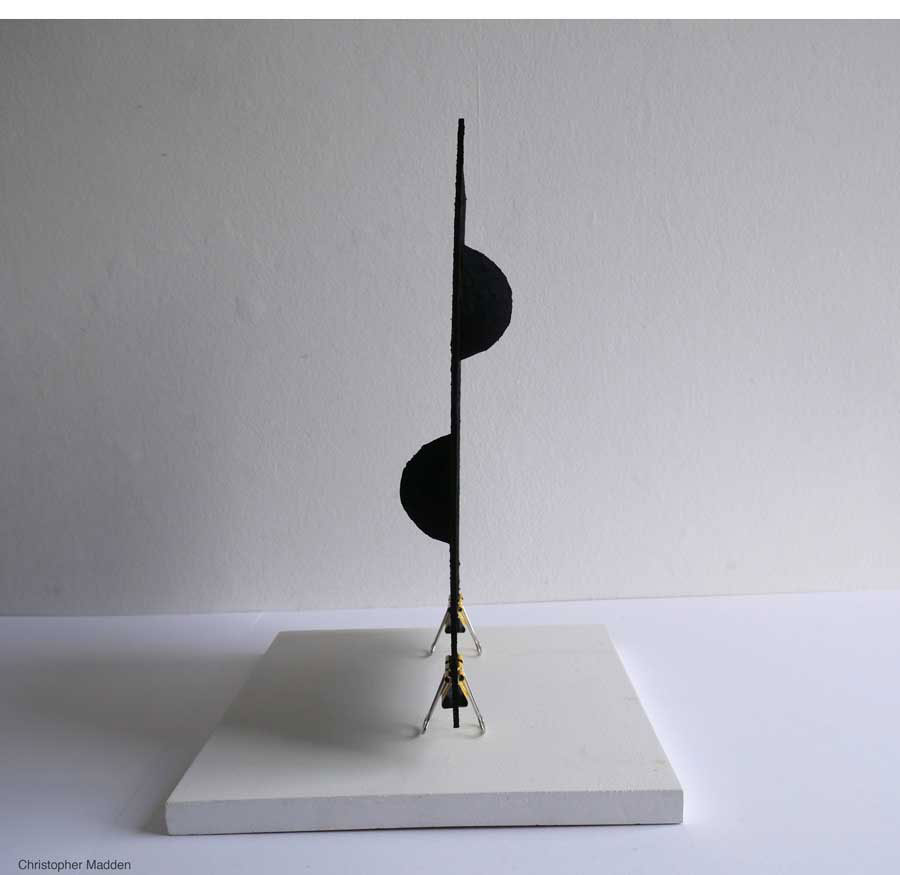 Contemporary art and science. Sculpture depicting positive and negative space. 