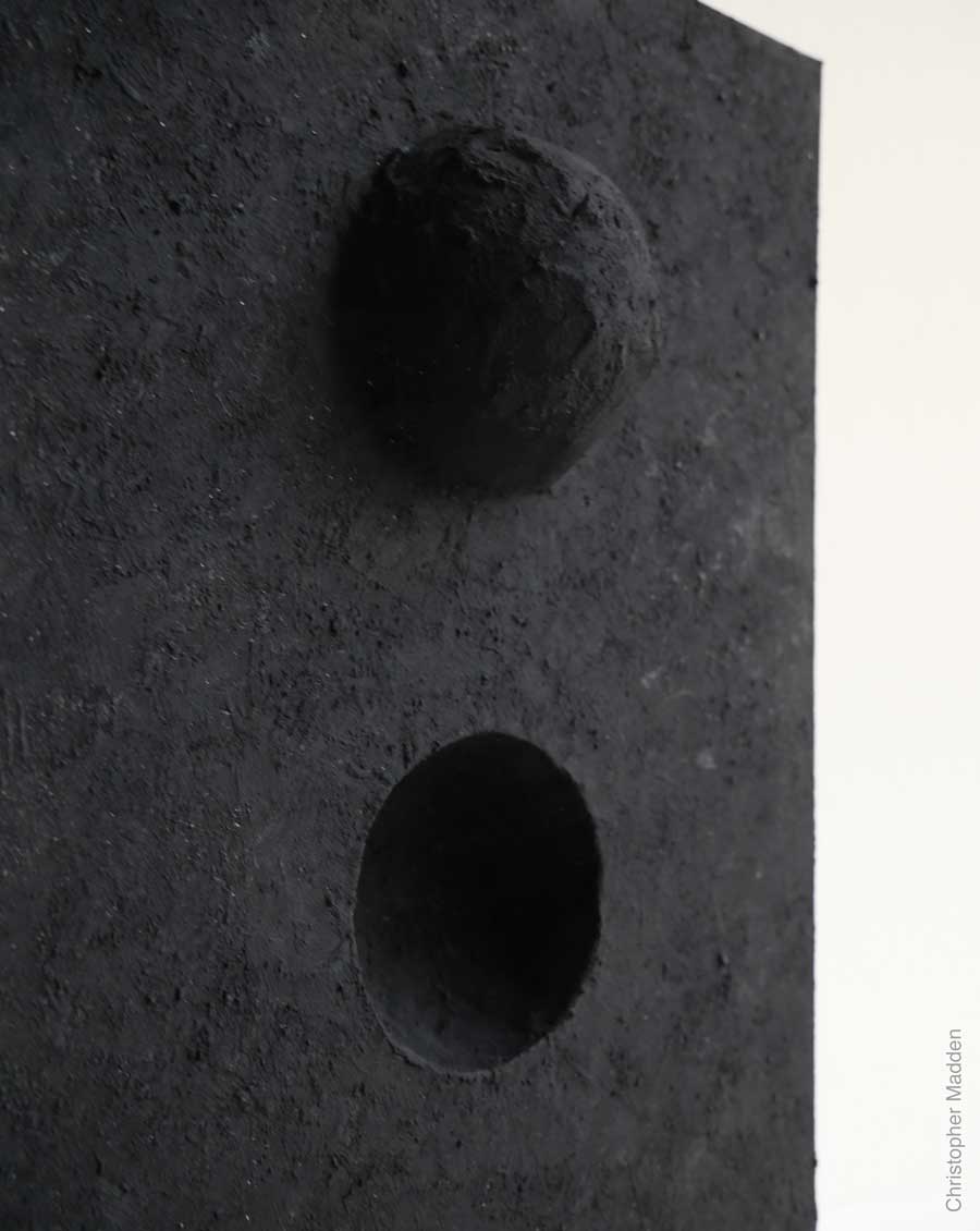 Contemporary art and science sculpture. Black holes