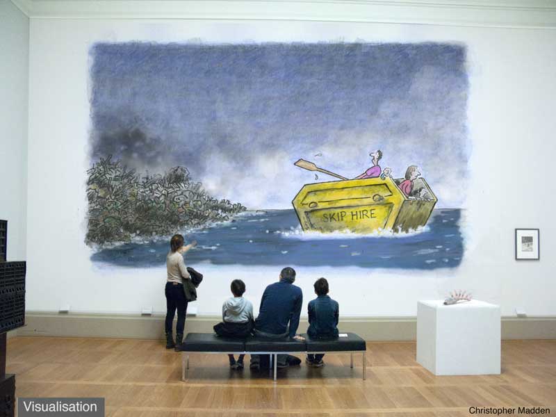 contemporary environmental art migration contemporary environmental art mural