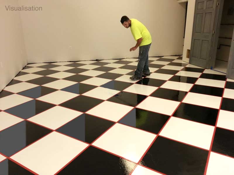 Optical illusion floor black holes