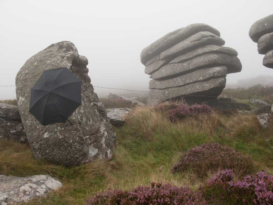 Zennor Hill umbrella sculpture