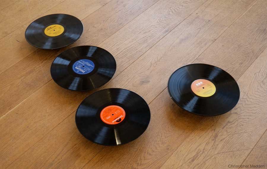 contemporary sculpture - vinyl records as art
